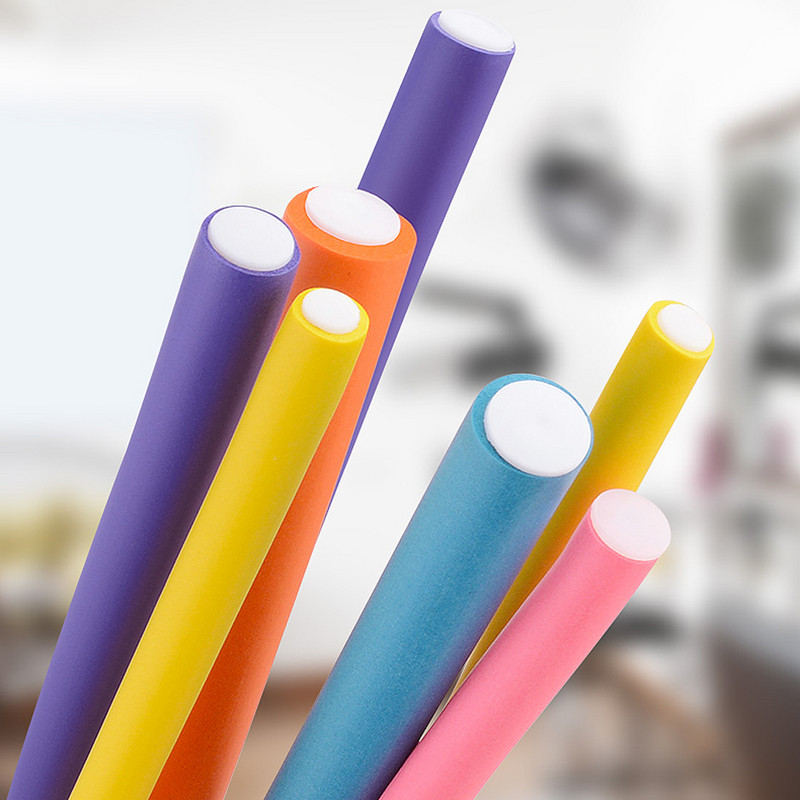 10 komada Fleksibilna šipka za uvijanje kose Uvijači za kosu Mekana pjena Bendy Twist Curls Flexi DIY valjci Alati za oblikovanje Ženski dodaci