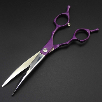 Професионална JP стомана 6,5 \'\' Подстригване на домашни кучета Извити ножици за подстригване на домашни любимци Бръснарски инструменти ножици за подстригване Фризьорски ножици