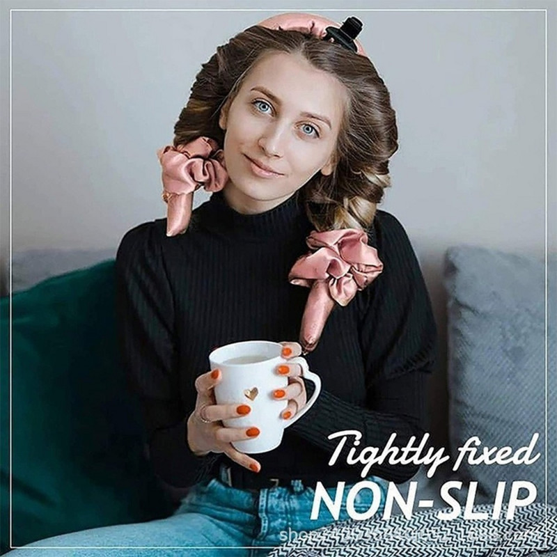 Heatless Curling Rod Heatband Sleeping Silk Curls Rollers Hair Rollers Lazy Curler Heatless Spiral Αχλάδι Flower Curling Περιποίηση μαλλιών