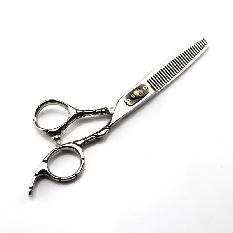 Personalizați logo-ul jp 440c oțel foarfecă de 6 inchi Foarfece de păr de lup unelte de frizer pentru tunsoare foarfece de subțiere foarfece de coafură
