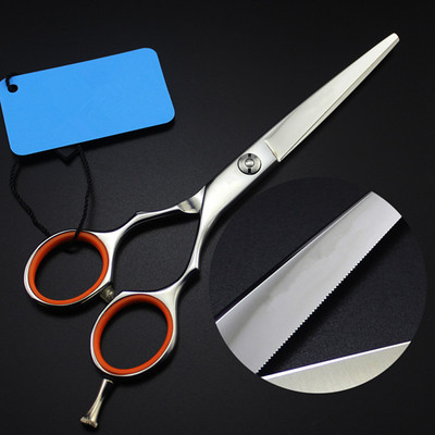 Foarfece profesionale Japonia 440c din oțel dinți de fierăstrău 6 "foarfece tăiate cu laser pentru salon de coafură foarfece pentru frizer