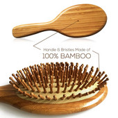 1PC Wood Comb Professional Veselīga lāpstiņa spilvens matu izkrišanai masāžas birste Matu suka Ķemme galvas āda matu kopšana Veselīga bambusa ķemme