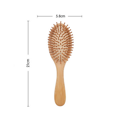 1PC Wood Comb Professional Veselīga lāpstiņa spilvens matu izkrišanai masāžas birste Matu suka Ķemme galvas āda matu kopšana Veselīga bambusa ķemme