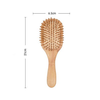 1PC Wood Comb Professional Veselīga lāpstiņa spilvens matu izkrišanai masāžas birste Matu suka Ķemme galvas āda matu kopšana Veselīga bambusa ķemme