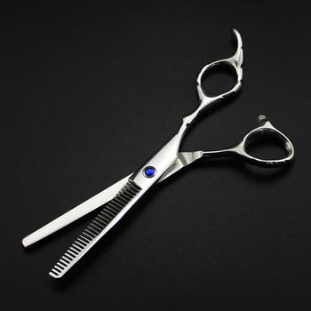 професионална япония 6cr 6 \'\' сини скъпоценни камъни ножици за подстригване бръснар makas ножици за подстригване изтъняващи ножици фризьорски ножици