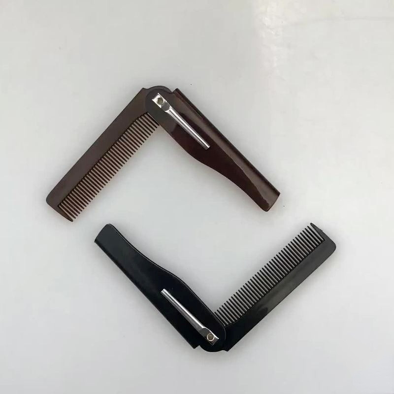 4 szín 170 x 20 x 10 mm összehajtható hajfésű zsebkapcsos hajbajusz szakállfésű hajformázó eszköz fodrászfésű