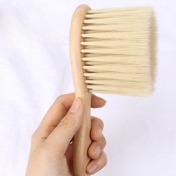 1 БР. Дървена четка Гребен Шия Лице Прах за прах Бръснар Метене на коса Подстригване Инструменти за оформяне