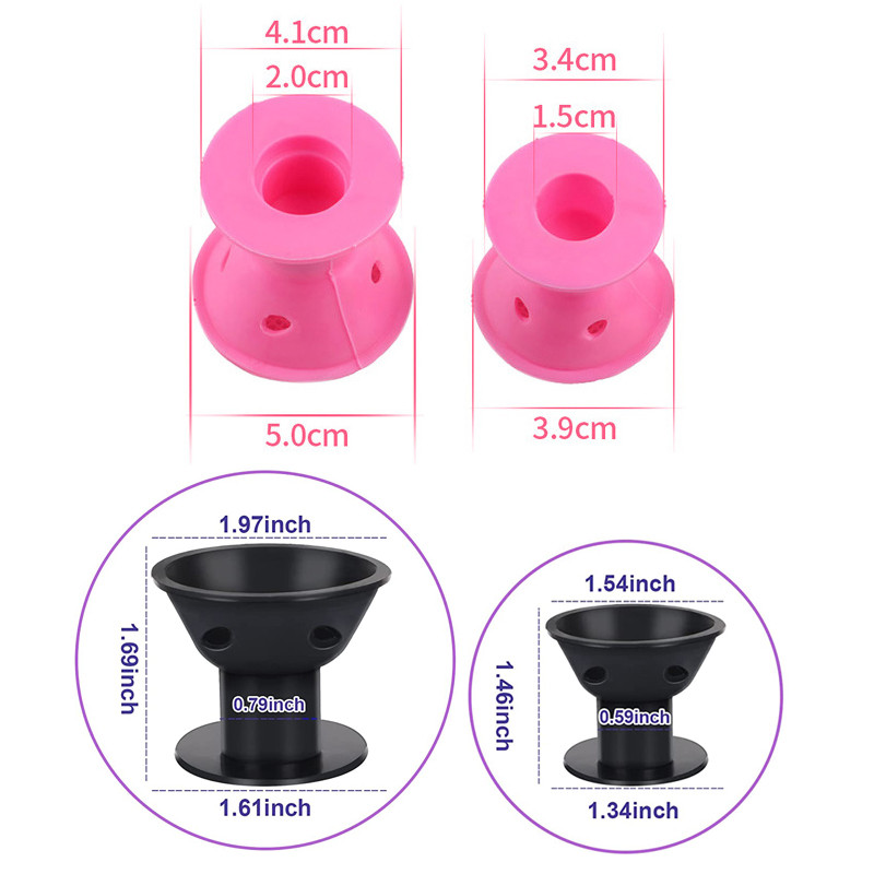 Mekani silikonski uvijači za kosu od 40 komada Čarobni uvijači za kosu s vrećicama Bez zagrijavanja Ne ozljeđuju Kosilice za kovrče Styling Djevojke Dame