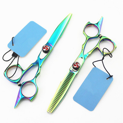 Előkelő professzionális 5,5 hüvelykes Japan 440c hajolló szalon smink Vékonyodás makas olló vágó fodrász fodrász olló