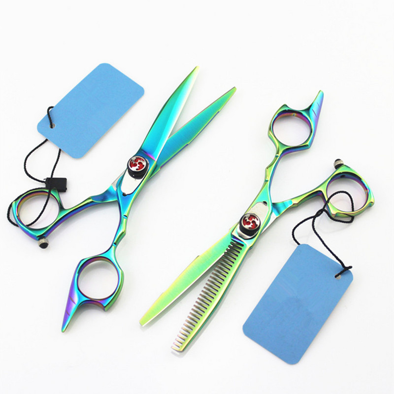 Előkelő professzionális 5,5 hüvelykes Japan 440c hajolló szalon smink Vékonyodás makas olló vágó fodrász fodrász olló