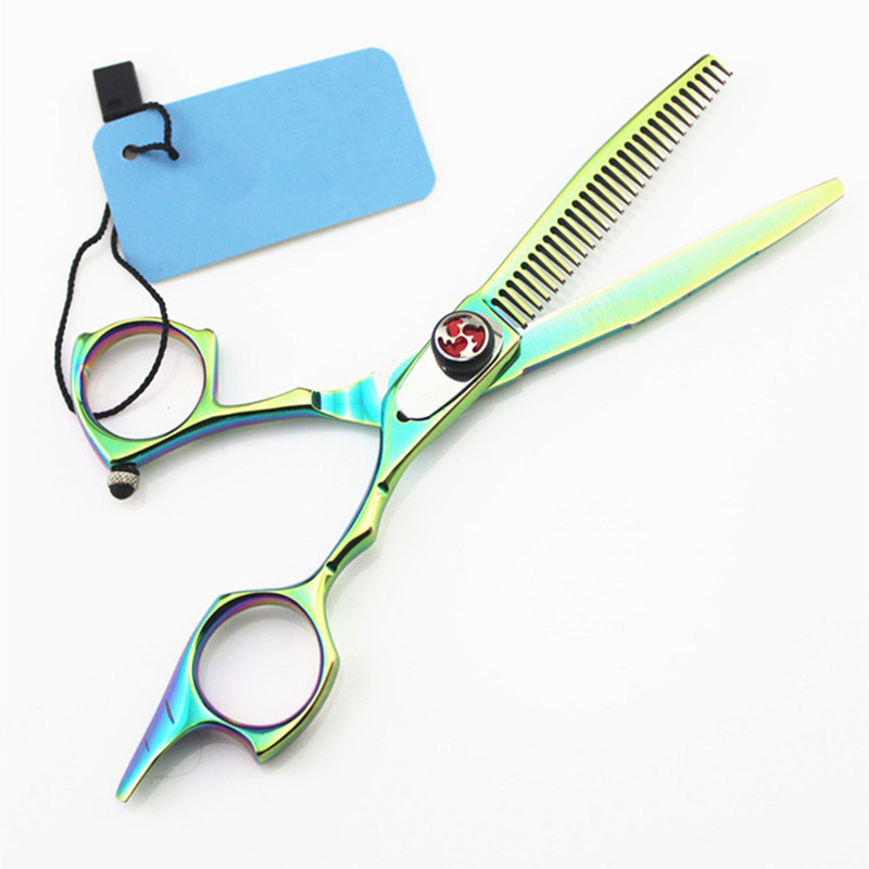 Előkelő professzionális 5,5 hüvelykes Japan 440c hajolló szalon smink Vékonyodás makas olló vágó fodrász fodrász olló