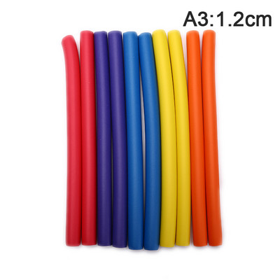 Elastīgs matu lokošanas stienis Matu ruļļi Padarīt mīkstas putas Bendy Twist cirtas DIY Rollers Veidošanas rīki 10gab (nejaušas krāsas)