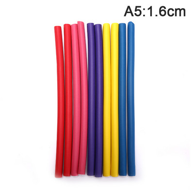Elastīgs matu lokošanas stienis Matu ruļļi Padarīt mīkstas putas Bendy Twist cirtas DIY Rollers Veidošanas rīki 10gab (nejaušas krāsas)