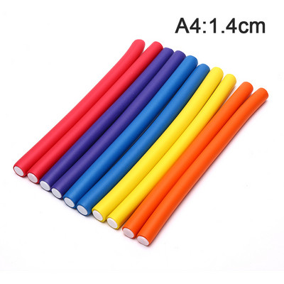 Elastīgs matu lokošanas stienis Matu ruļļi Padarīt mīkstas putas Bendy Twist cirtas DIY Rollers Veidošanas rīki 10gab (nejaušas krāsas)