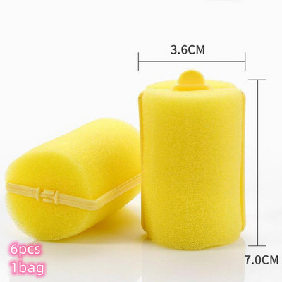 6 izmēra friziera mājas lietošanai DIY Magic Liels sūklis matu ruļļi Matu rullīši Ruļļi Veidošanas rullīšu ruļļu ruļļi skaistumkopšanas rīks