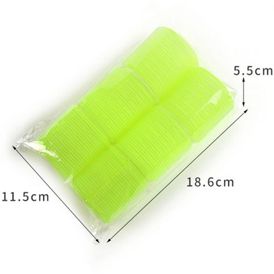 6gab 7 izmēra frizieru mājas lietošanai matu ruļļi DIY Magic lieli pašlīmējošie matu ruļļi Veidošanas rullīšu ruļļu ruļļi skaistumkopšanas rīks