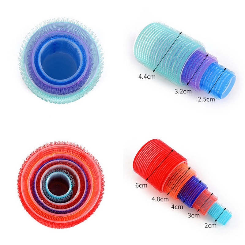 6gab 7 izmēra frizieru mājas lietošanai matu ruļļi DIY Magic lieli pašlīmējošie matu ruļļi Veidošanas rullīšu ruļļu ruļļi skaistumkopšanas rīks