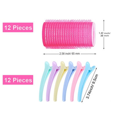 Σετ μπουκλών με μεγάλο Self Grip 24 τεμαχίων Lazy Magic Roller Hair No Heat Curling Εργαλεία styling χτενίσματος κομμωτηρίου με κλιπ