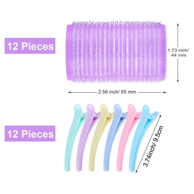 Σετ μπουκλών με μεγάλο Self Grip 24 τεμαχίων Lazy Magic Roller Hair No Heat Curling Εργαλεία styling χτενίσματος κομμωτηρίου με κλιπ
