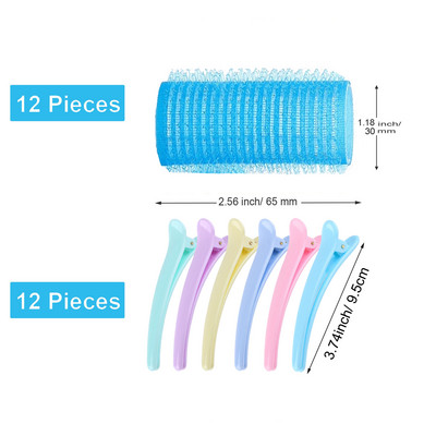 Σετ μπουκλών με μεγάλο Self Grip 24 τεμαχίων Lazy Magic Roller Hair No Heat Curling Εργαλεία styling χτενίσματος κομμωτηρίου με κλιπ