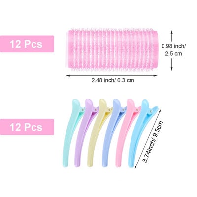 Σετ μπουκλών με μεγάλο Self Grip 24 τεμαχίων Lazy Magic Roller Hair No Heat Curling Εργαλεία styling χτενίσματος κομμωτηρίου με κλιπ