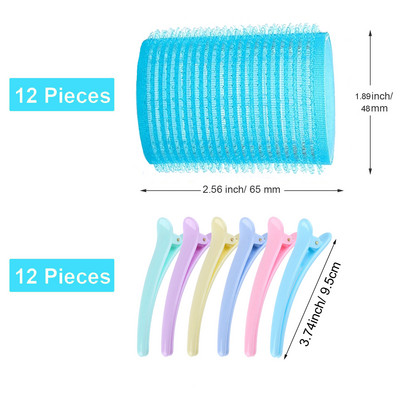 Σετ μπουκλών με μεγάλο Self Grip 24 τεμαχίων Lazy Magic Roller Hair No Heat Curling Εργαλεία styling χτενίσματος κομμωτηρίου με κλιπ