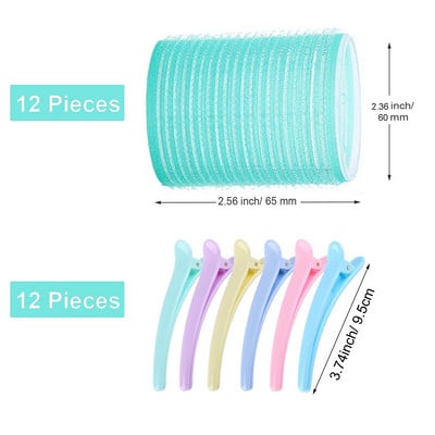 Σετ μπουκλών με μεγάλο Self Grip 24 τεμαχίων Lazy Magic Roller Hair No Heat Curling Εργαλεία styling χτενίσματος κομμωτηρίου με κλιπ