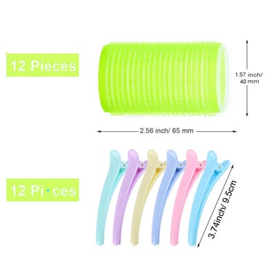 Σετ μπουκλών με μεγάλο Self Grip 24 τεμαχίων Lazy Magic Roller Hair No Heat Curling Εργαλεία styling χτενίσματος κομμωτηρίου με κλιπ