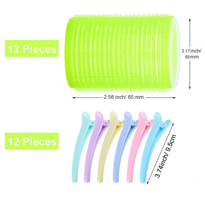 Σετ μπουκλών με μεγάλο Self Grip 24 τεμαχίων Lazy Magic Roller Hair No Heat Curling Εργαλεία styling χτενίσματος κομμωτηρίου με κλιπ