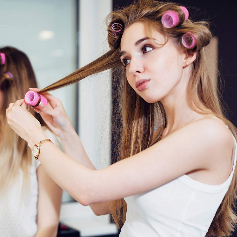 Σετ μπουκλών με μεγάλο Self Grip 24 τεμαχίων Lazy Magic Roller Hair No Heat Curling Εργαλεία styling χτενίσματος κομμωτηρίου με κλιπ