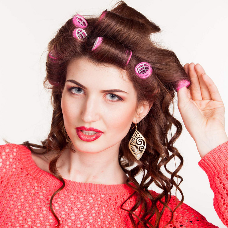 Σετ μπουκλών με μεγάλο Self Grip 24 τεμαχίων Lazy Magic Roller Hair No Heat Curling Εργαλεία styling χτενίσματος κομμωτηρίου με κλιπ