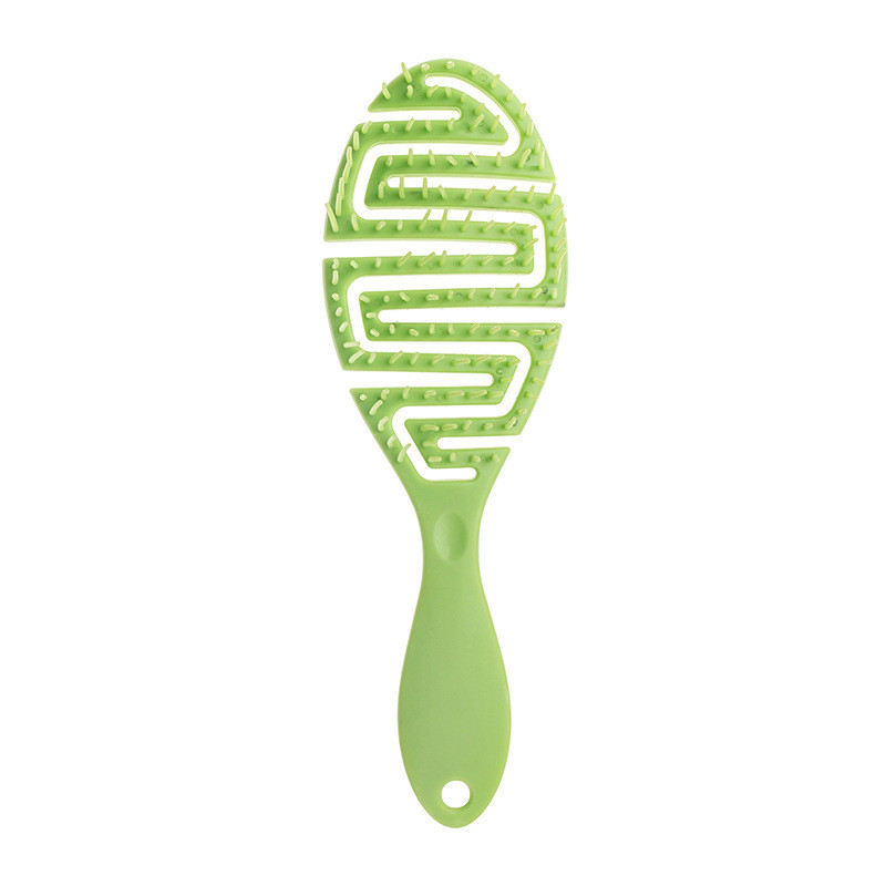 Wet Brush Pro Flex Dry, ívelt fésű, bolyhos formájú masszírozófésű, bordás göndörítő fésű, nedves hajon is használható a könnyű kibontás érdekében