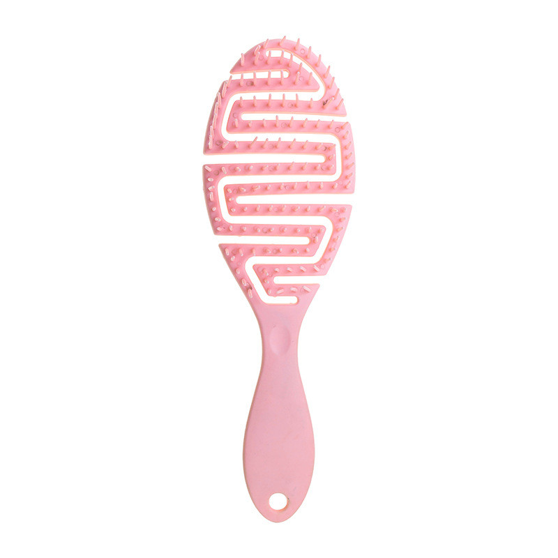 Wet Brush Pro Flex Dry, ívelt fésű, bolyhos formájú masszírozófésű, bordás göndörítő fésű, nedves hajon is használható a könnyű kibontás érdekében
