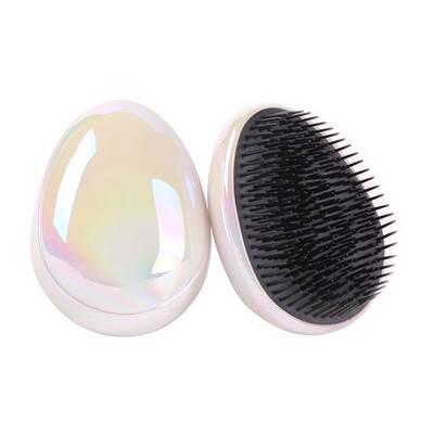 Egg Shape Glitter Antisztatikus Masszázs Hajkefe Tangle Straight Hair Brush Csomósodásgátló Hajsimító Fésű formázó eszközök