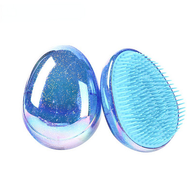 Egg Shape Glitter Antisztatikus Masszázs Hajkefe Tangle Straight Hair Brush Csomósodásgátló Hajsimító Fésű formázó eszközök