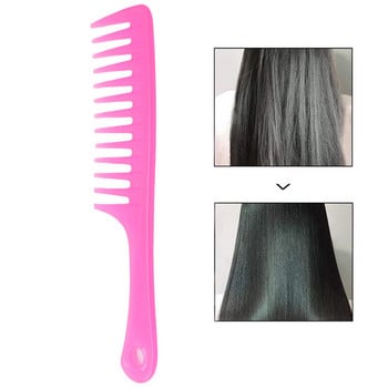 Grove Hairdress Comb Heat Resistant Woman Wet Hook Четки за къдрава коса Професионален салон Боядисване Инструменти за оформяне Груби широки шипове Зъб