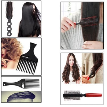 Grove Hairdress Comb Heat Resistant Woman Wet Hook Четки за къдрава коса Професионален салон Боядисване Инструменти за оформяне Груби широки шипове Зъб