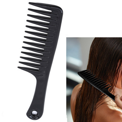 Grove Hairdress Comb Heat Resistant Woman Wet Hook Четки за къдрава коса Професионален салон Боядисване Инструменти за оформяне Груби широки шипове Зъб