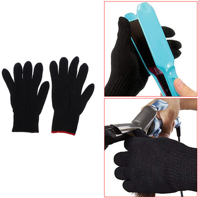 1 Ζεύγος ισιωτικό μαλλιών Θερμικά γάντια styling Perm Curling Κομμωτήριο Ανθεκτικό στη θερμότητα Δάχτυλο Γάντι Περιποίησης μαλλιών Εργαλεία styling