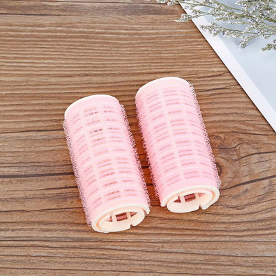 2kom/pakiranje Ružičasto ljubičasti plastični valjak za šiške, praktični lijeni samoljepljivi uvijač za kosu, korejski prijenosni umjetni artefakt za oblikovanje šiški