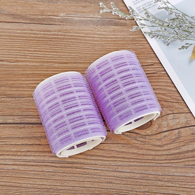 2kom/pakiranje Ružičasto ljubičasti plastični valjak za šiške, praktični lijeni samoljepljivi uvijač za kosu, korejski prijenosni umjetni artefakt za oblikovanje šiški