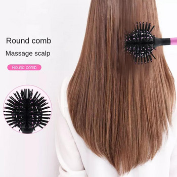НОВ Hot Japan 3D Bomb Curl Четка за коса Ball Styling Сферичен масажен гребен Разплитащ Топлоустойчив гребен за коса