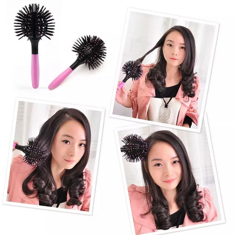 ÚJ Hot Japan 3D Bomb Curl Hajkefe Ball Styling Gömb alakú Masszázs Fésű Detangling Hőálló Hajfésű
