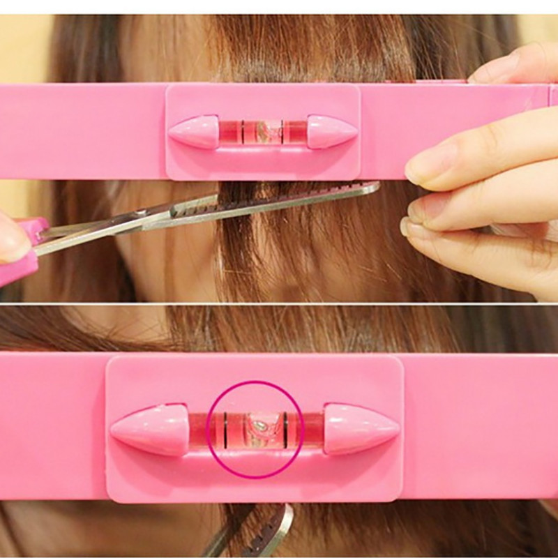 2db/tétel DIY új női hajvágó hajvágó rojtos vágóeszközök Vágóolló vonalzóval frufru metszőkészlet fodrászat fodrász eszközök