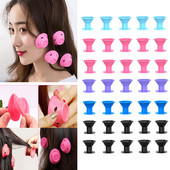 14.02.2024 Mīkstas gumijas Silikona Nekarsējams matu ruļļi Twist matu rullīši Skavas nesāp matus lokas veidošanas rīki DIY Girl Lady