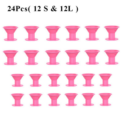 14.02.2024 Mīkstas gumijas Silikona Nekarsējams matu ruļļi Twist matu rullīši Skavas nesāp matus lokas veidošanas rīki DIY Girl Lady