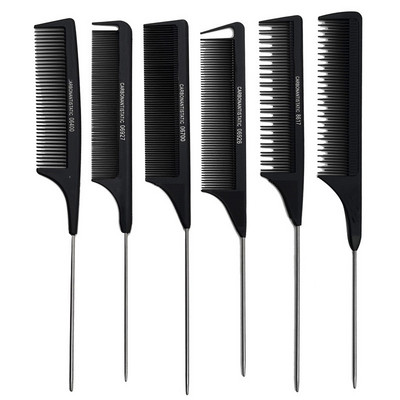 Професионални гребени Гребени за подстригване със заострена опашка Грижа за косата с шипове от неръждаема стомана Дамски салон Бръснарница Аксесоари за оформяне