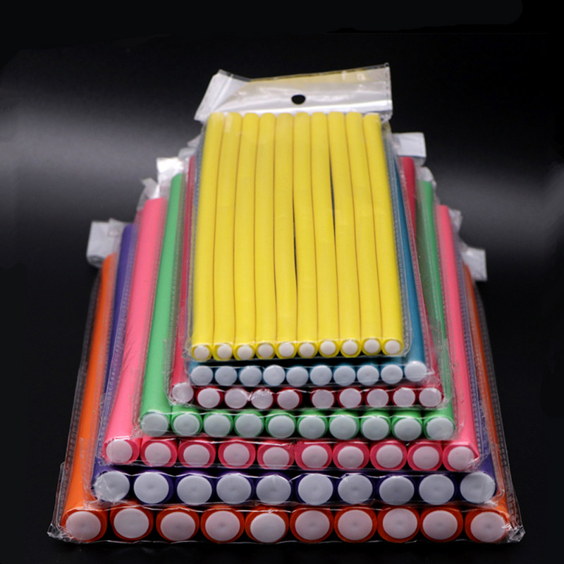 10 gab. DIY matu lokošanas stienis Vienkāršs elastīgs matu ruļļu veidotājs Mīkstas putas Bendy Twist cirtas Flexi DIY rullīši veidošanas rīki