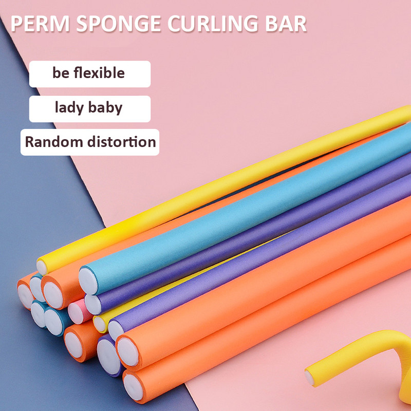 10 gab. DIY matu lokošanas stienis Vienkāršs elastīgs matu ruļļu veidotājs Mīkstas putas Bendy Twist cirtas Flexi DIY rullīši veidošanas rīki