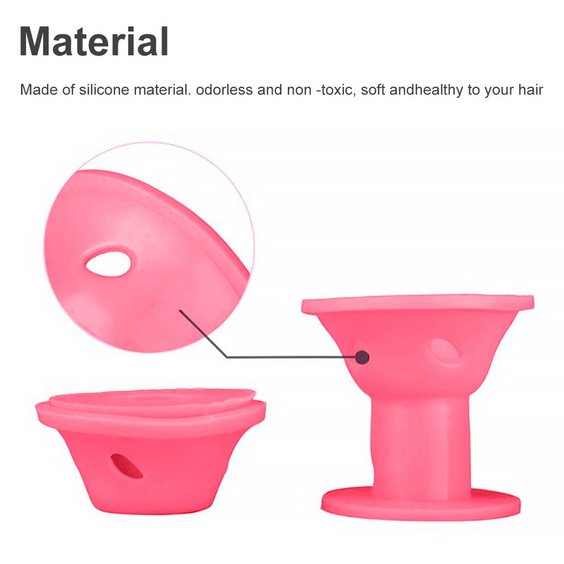10 бр. Вълшебни ролки за грижа за косата за маша Спяща без топлина Мека гумена силиконова маша за коса за дома Twist Инструмент за оформяне на коса Направи си сам